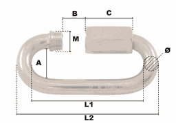 Dimension maillon rapide inox 