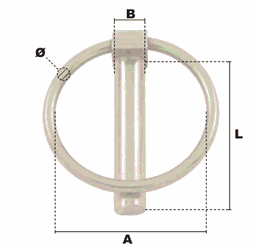 Dimension goupille clip  