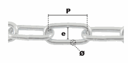 Dimension chaine à maillon long 