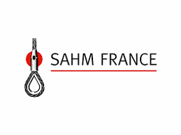 Logo composé cable cossé avec écriture sahm france Logo de la sociéte sahm