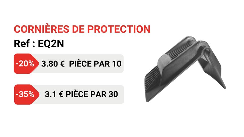 Image de cornières de protection en plastique noir 