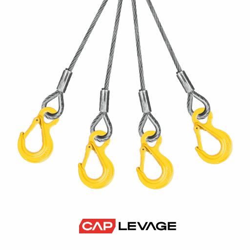 quatres crochet a linguet pour elingue cable