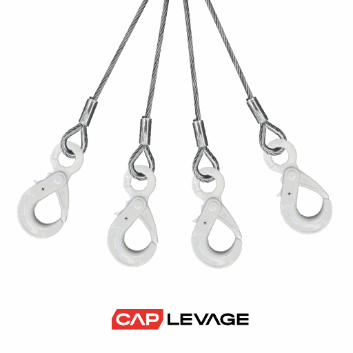 quatres crochet automatique pour elingue cable