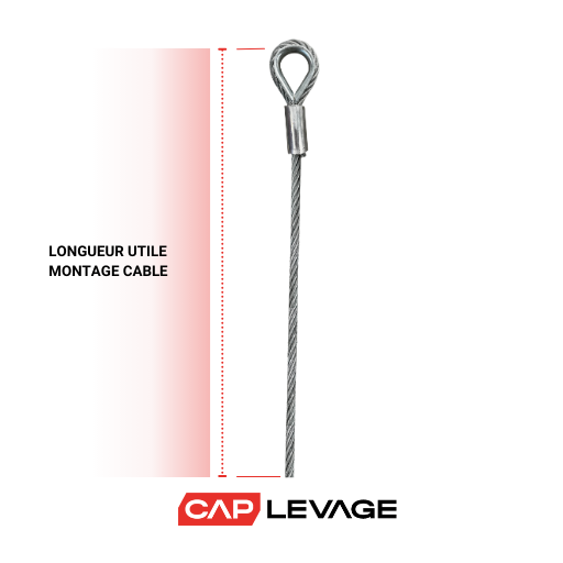 MONTAGE CABLE D6 BOUCLE COSSÉE MANCHONNÉE - BOUT LIBRE CMU 0.45 T