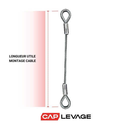 MONTAGE CABLE D6 DEUX BOUCLES COSSEES MANCHONNEES - CMU 0.45 T
