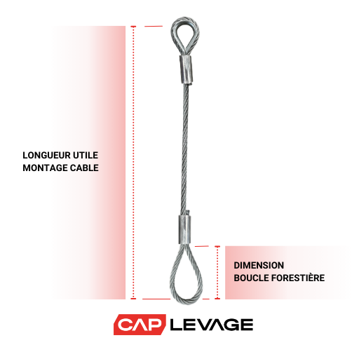 MONTAGE CABLE D6 BOUCLE COSSÉE MANCHONNÉE - BOUCLE FORESTIÈRE CMU 0.45 T