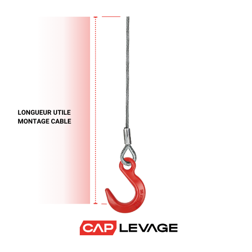 MONTAGE CABLE D8 CROCHET DE FONDERIE - BOUT LIBRE TMU 2 T