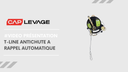 ANTICHUTE A RAPPEL AUTOMATIQUE A DOUBLE CABLE DE SECURITÉ EN ACIER T-LINE - CMU 100KG