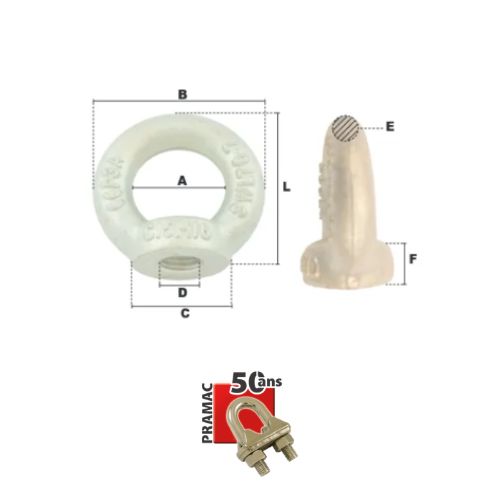 ANNEAU DE LEVAGE FEMELLE À VISSER