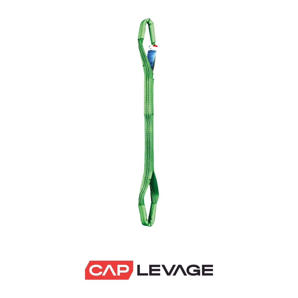 ÉLINGUE SANGLE PLATE BOUCLES RENFORCÉES - CMU 2 TONNES - 3 MÈTRES