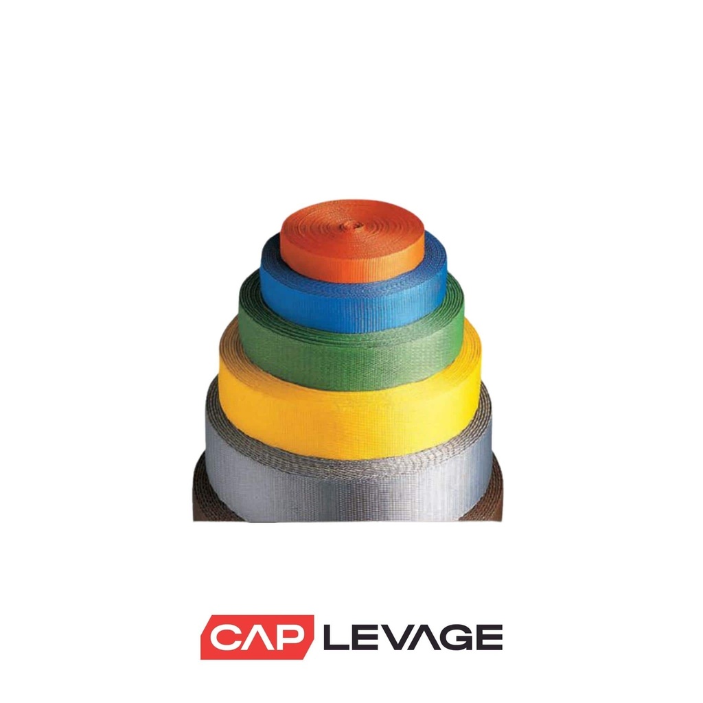 BOBINE SANGLE TEXTILE 25MM BLEUE 100 ML 400 DAN