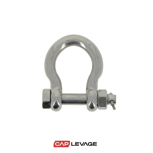 [MLIG0.6] MANILLE LYRE INOX CMU 0.6 T AXE GOUPILLÉ BOULONNÉ