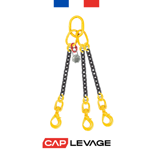 ELINGUE CHAINE 3 BRINS D8 CROCHET AUTOMATIQUE TOURNANT CMU 4.25 T GRADE 80