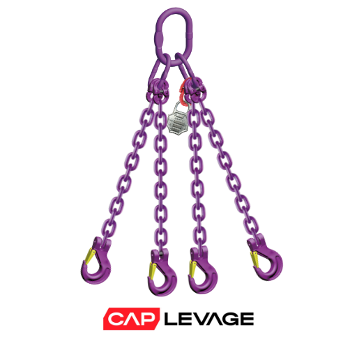 ELINGUE CHAINE 4 BRINS D6 CROCHET A LINGUET CMU 2.9 T GRADE 100