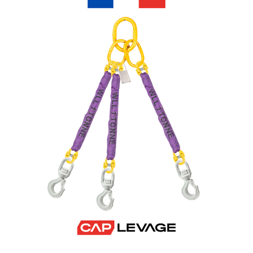 ELINGUE TEXTILE 3 BRINS CROCHET A LINGUET TOURNANT CMU 2.1 T GRADE 80