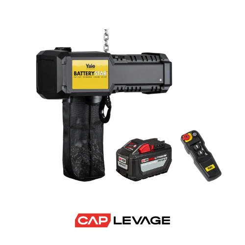 [CMIP-1000-20-PALAN] PALAN ELECTRIQUE A CHAÎNE A BATTERIE 20ML CMU 1T YALE BATTERYSTAR