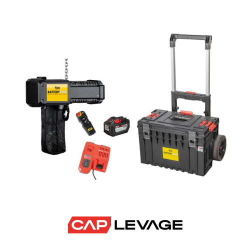 [CMIP-1000-06-PALAN-MEGA-KIT] PALAN ELECTRIQUE A CHAÎNE A BATTERIE 6ML CMU 1T YALE BATTERYSTAR MEGA KIT