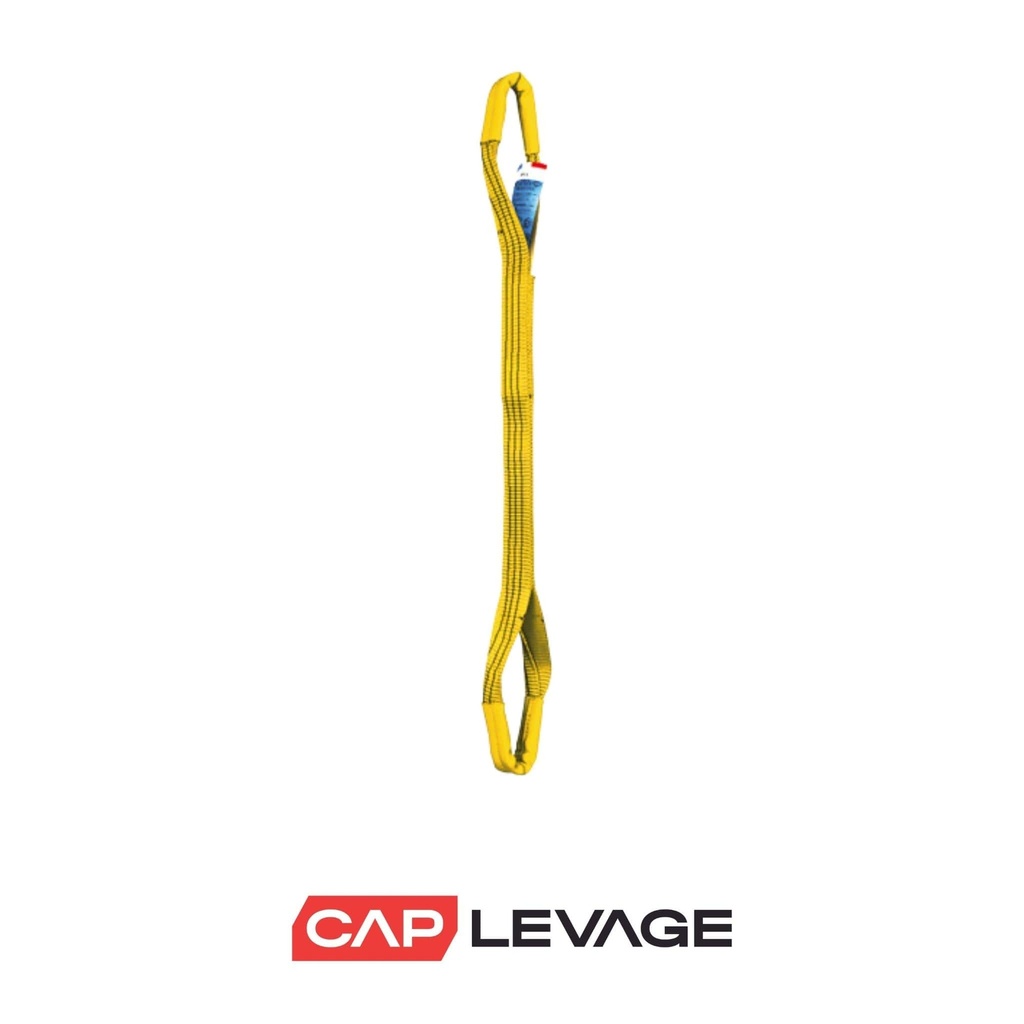ÉLINGUE SANGLE PLATE BOUCLES RENFORCÉES - CMU 3 TONNES - 2 MÈTRES