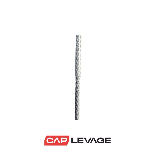 [CAB3-4PVC77C] CABLE ACIER GAINÉ PVC TRANSLUCIDE D3-4MM 7 x 7
